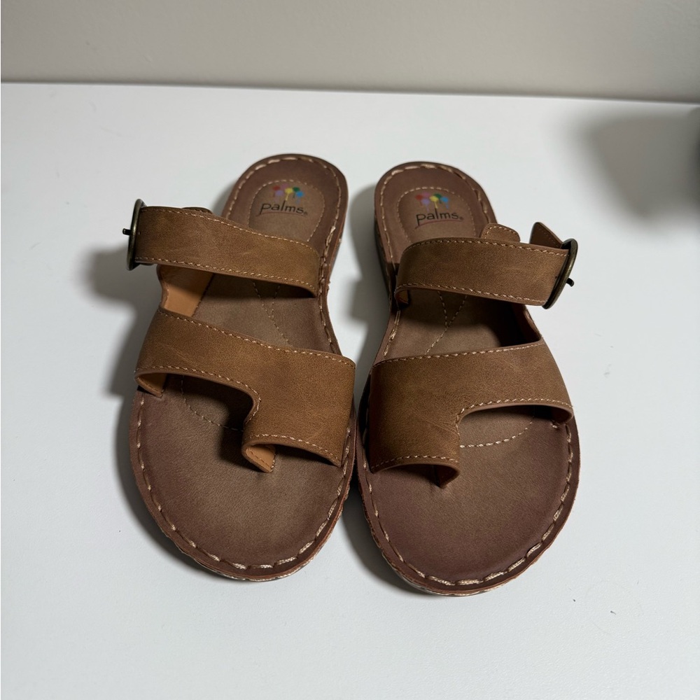 Women’s Palms Brown Slip-on Sandals